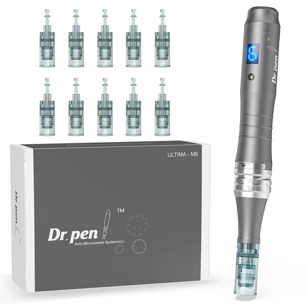 Dr. Pen M8 Microneedling Pen with 12 Cartridges - DrPen SkinCare