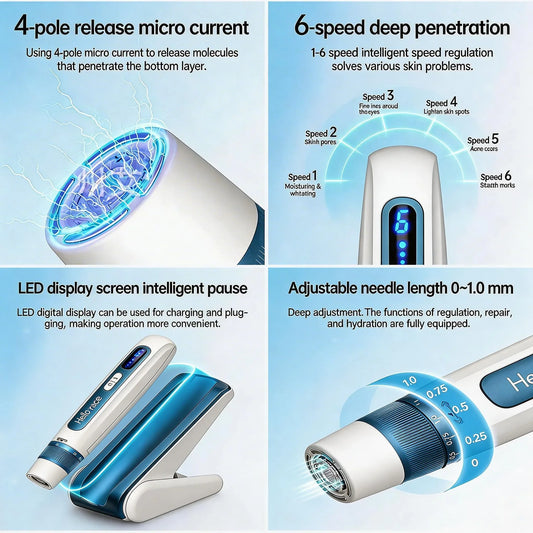 Dr. Pen Hydra Pen H5 Professional Microneedling Pen-Blue White - DrPen SkinCare